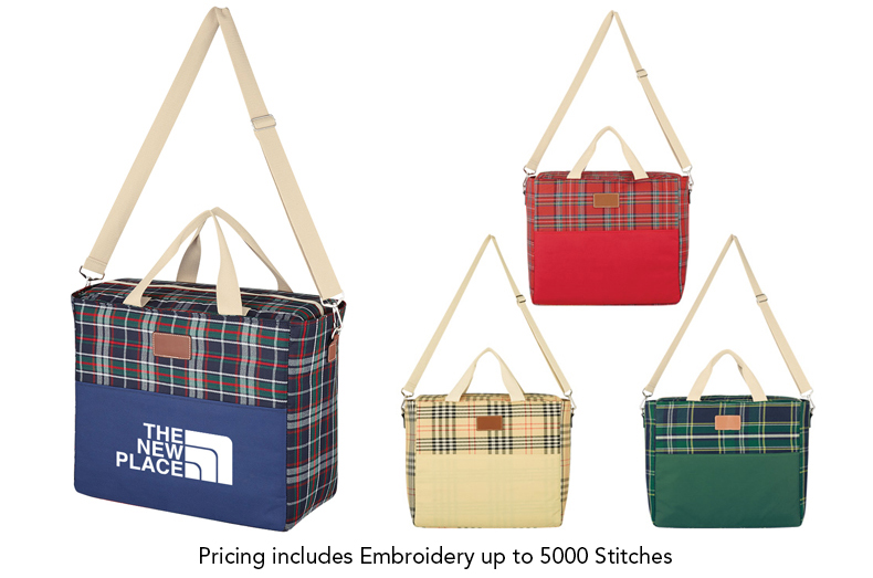 Tartan Cooler Bag With Fleece Blanket Tartan Cooler Bag With Fleece Blanket